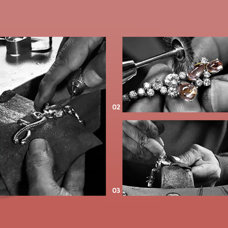 KarmaRipple's 925 Sterling Silver Year Of The Dragon Auspicious Golden Dragon Fortune Red Rope Chain Bracelet p18