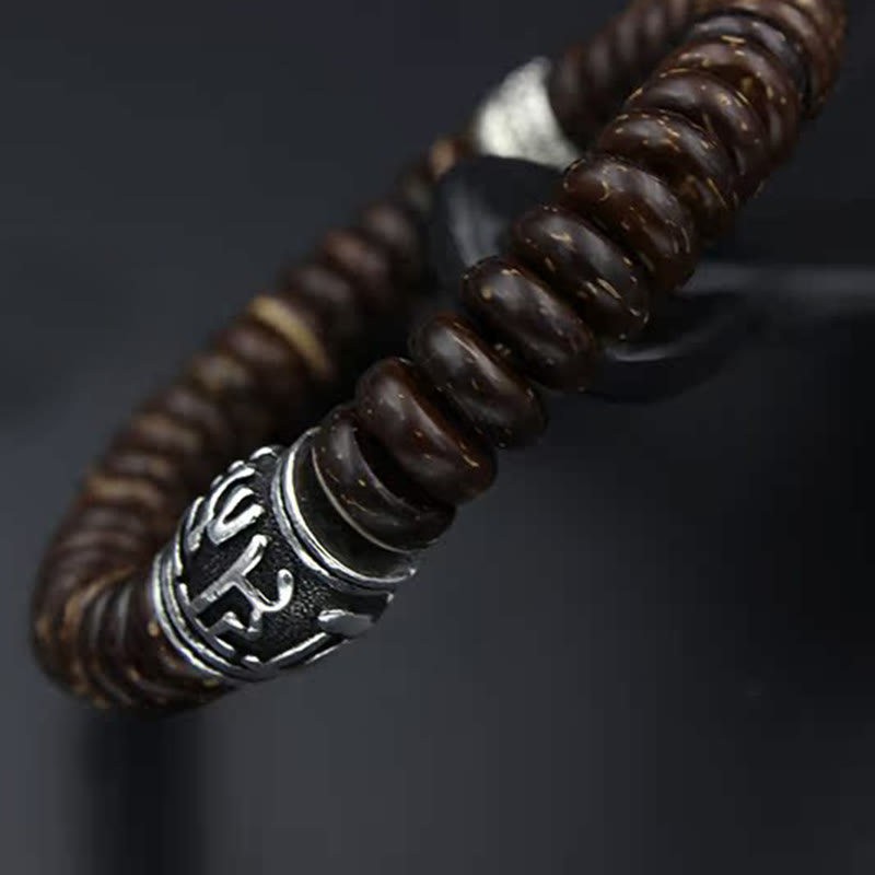 KarmaRipple's Authentic Tibetan Coconut Shell Om Mani Padme Hum Positive Bracelet p15