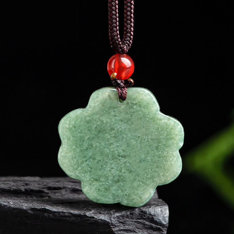 KarmaRipple's Authentic Fortunate Four Leaf Clover Jade Prosperity Pendant Necklace p6