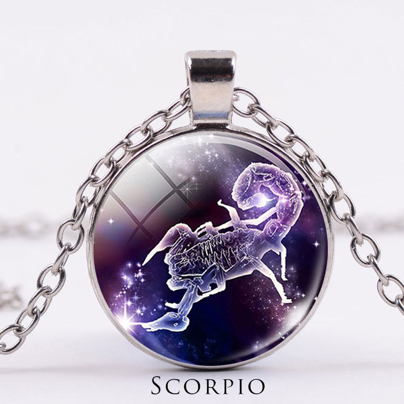 KarmaRipple's 12 Constellations of the Zodiac Moon Starry Sky Protection Blessing Pendant Necklace p17