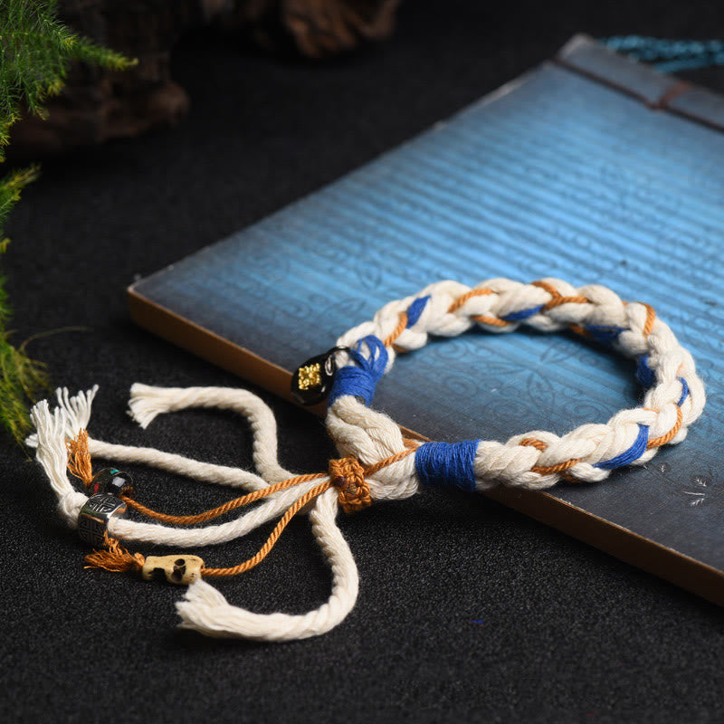 KarmaRipple's Tibet Zakiram Goddess of Wealth Thangka Handmade Fortune Bracelet p13