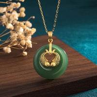 KarmaRipple's Cyan Jade Koi Fish Fortune Pendant Necklace