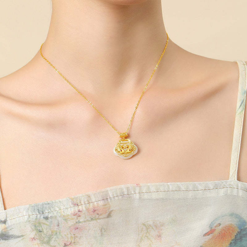 KarmaRipple's 925 Sterling Silver Authentic Hetian Jade Koi Fish Wealth Pendant Necklace p10