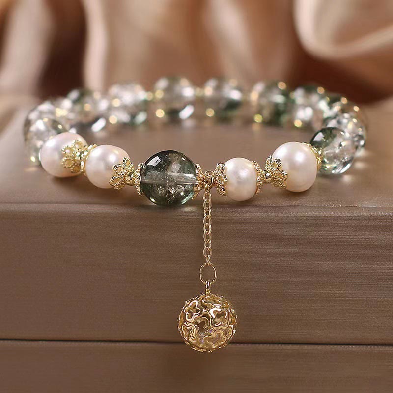 KarmaRipple's Green Phantom Pearl Self-acceptance Talisman Bracelet p1