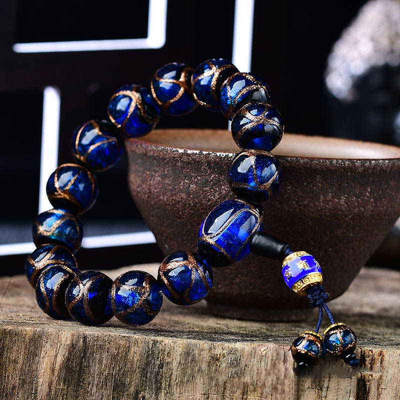 KarmaRipple's Tibetan Dragon Vein Agate Balancing Bracelet p16