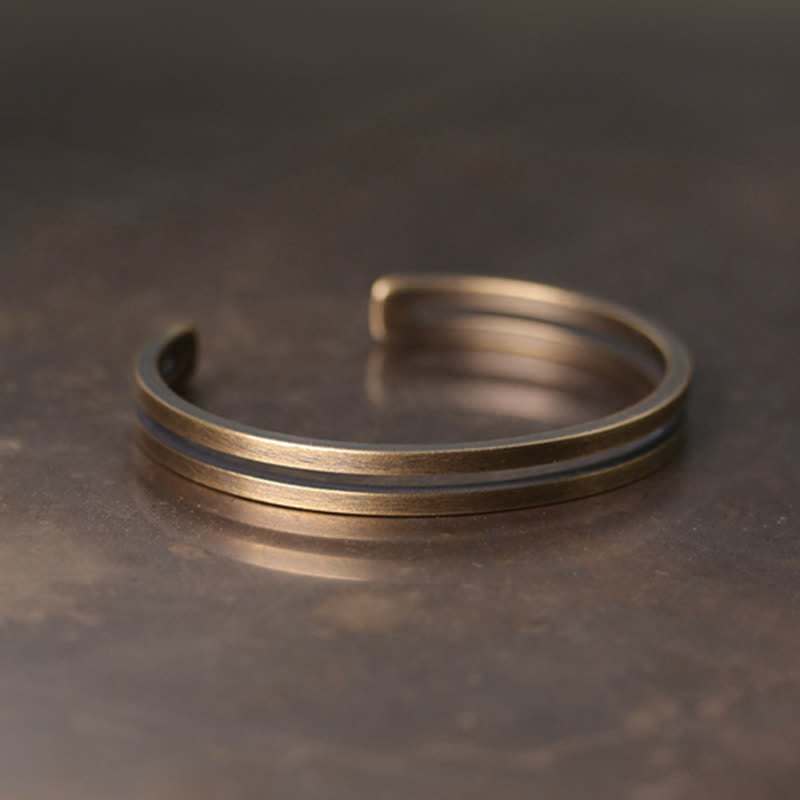 KarmaRipple's Rustic Bronze Fortune Viking Cuff Bracelet p8