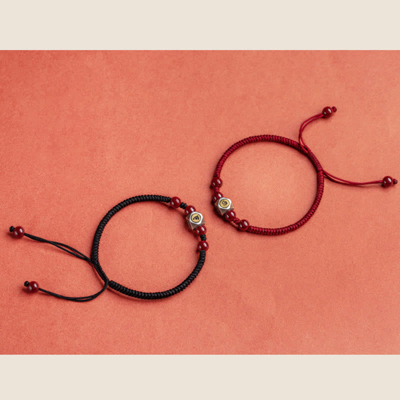 KarmaRipple's 925 Sterling Silver Chinese Zodiac Natal Buddha Cinnabar Calm Bracelet p26