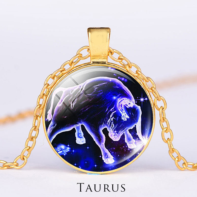 KarmaRipple's 12 Constellations of the Zodiac Moon Starry Sky Protection Blessing Pendant Necklace p10