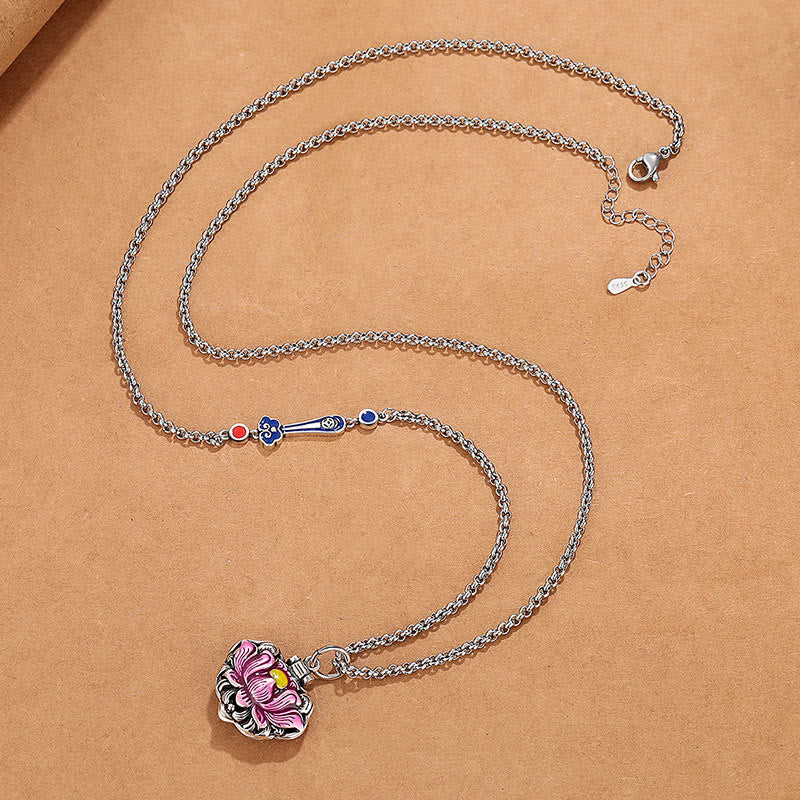 KarmaRipple's Tibet Bronze Lotus Fortune New Begining Pendant Necklace p3