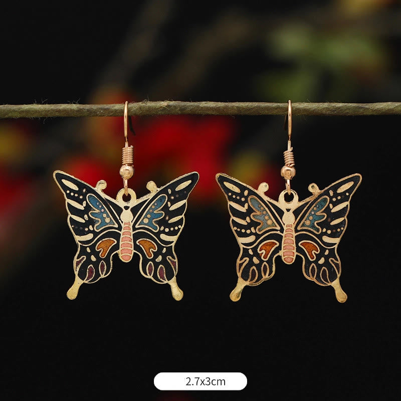 KarmaRipple's Lotus Butterfly Flower Alloy Bronze Enlightenment Drop Earrings p11