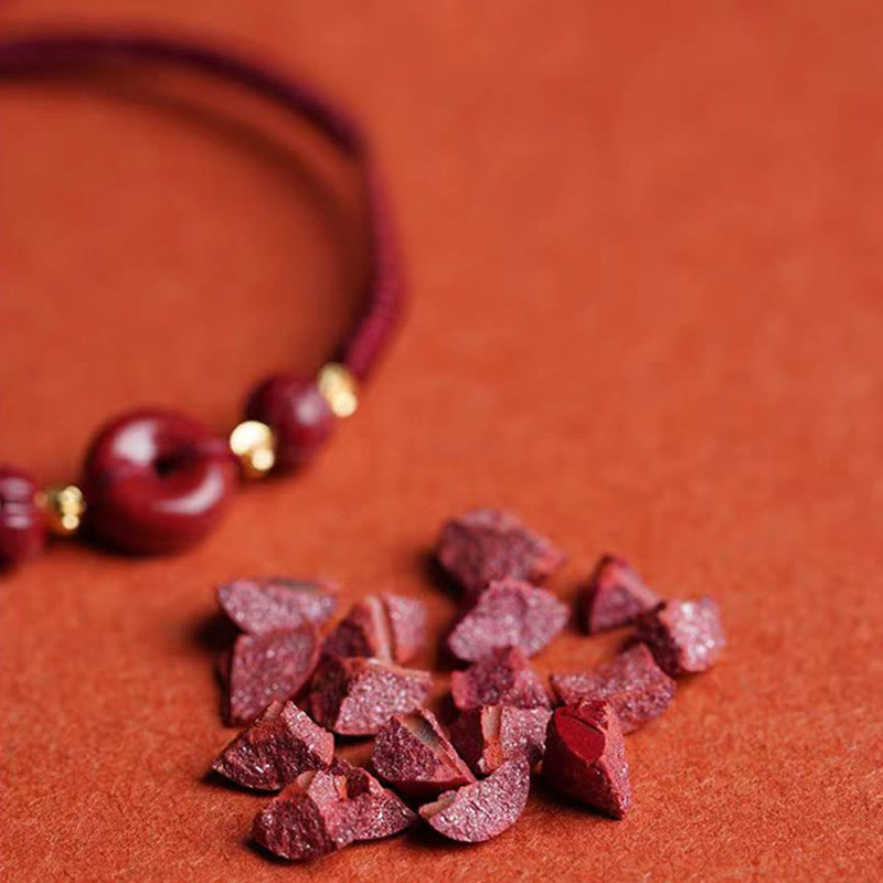 KarmaRipple's Handmade Cinnabar Peace Buckle Lotus Calm Blessing Woven Rope Bracelet p14