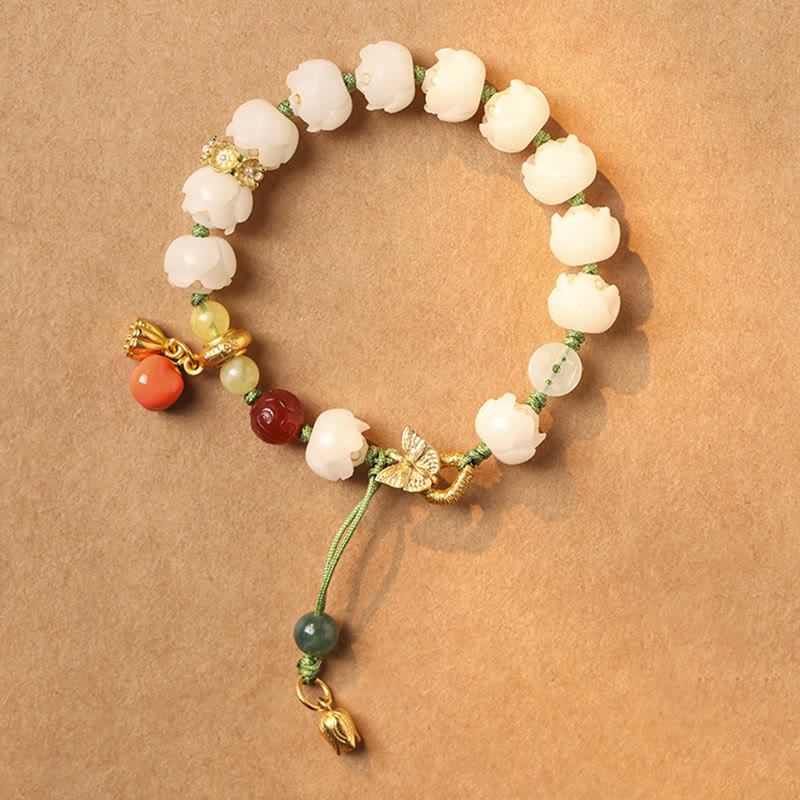 KarmaRipple's Authentic Bodhi Seed Lotus Pumpkin Bead Peace Balance Bracelet p5