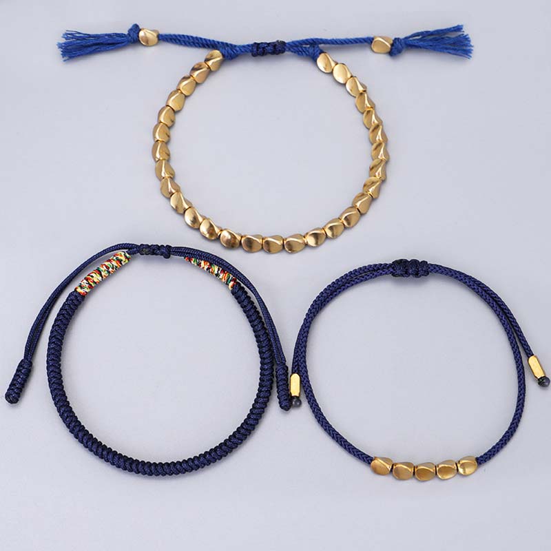 KarmaRipple's 3 PCS Tibetan Bronze Beadwork Balancing Protection Fortune Bracelet Set p6