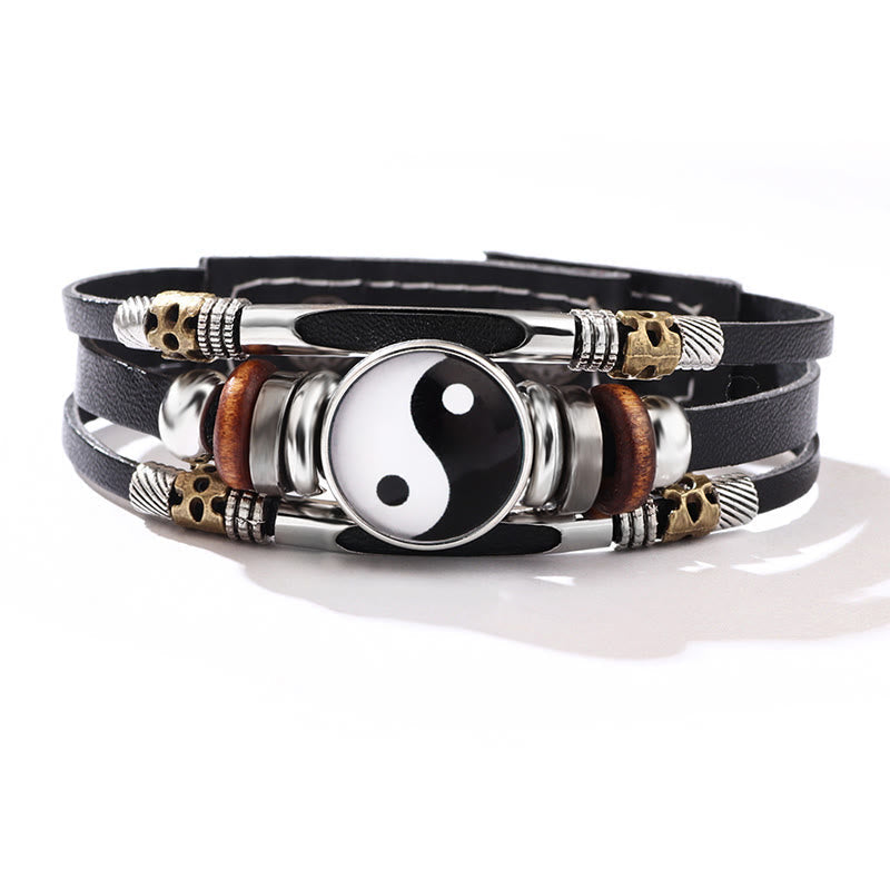 KarmaRipple's Yin Yang Leather Balance Bracelet p2
