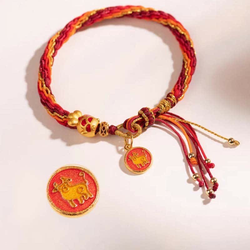 KarmaRipple's Chinese Zodiac Handmade Koi Fish String Protection Reincarnation Weave Braid Bracelet p2