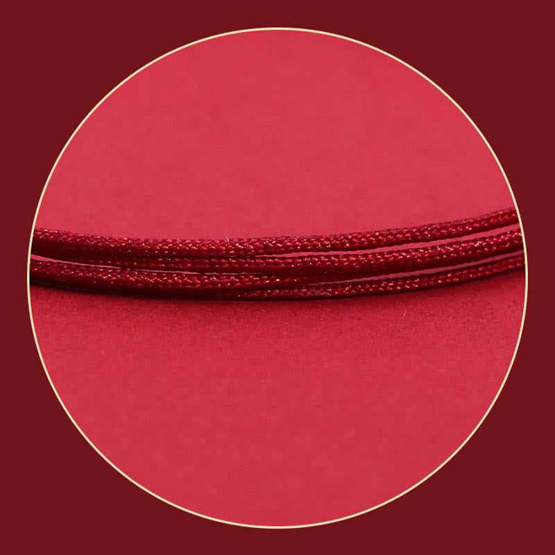 KarmaRipple's 999 Sterling Silver PiXiu Strawberry Quartz Bead Wealth Fortune Woven Bracelet p9