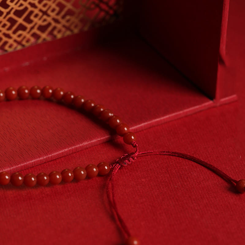 KarmaRipple's Authentic Red Agate Hetian Jade Double Peace Buckle Confidence Bracelet p11