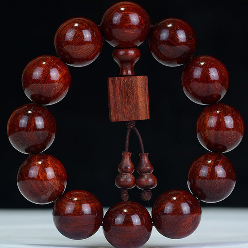 KarmaRipple's Tibetan Small Leaf Red Sandalwood Relaxation Bracelet p13