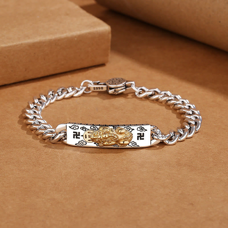 KarmaRipple's Om Mani Padme Hum Pixiu Swastika Spring Buckle Wisdom Bracelet p3