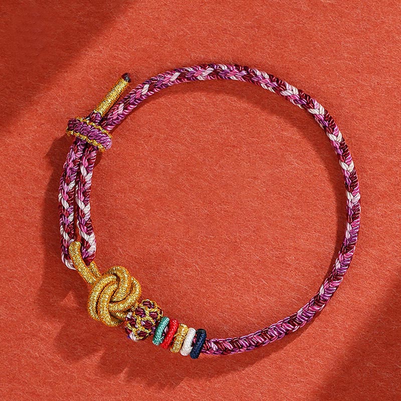 KarmaRipple's Handmade Dunhuang Colorful Rope Protection Braid String Bracelet p13