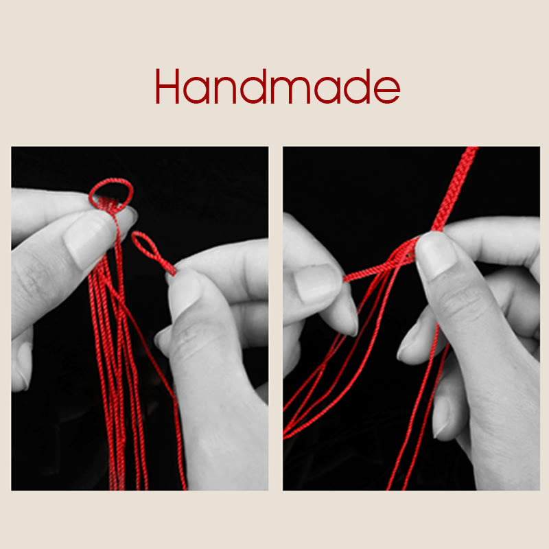 KarmaRipple's 999 Gold Bead Handmade Four Thread Wishful Knots Woven Protection Bracelet p14