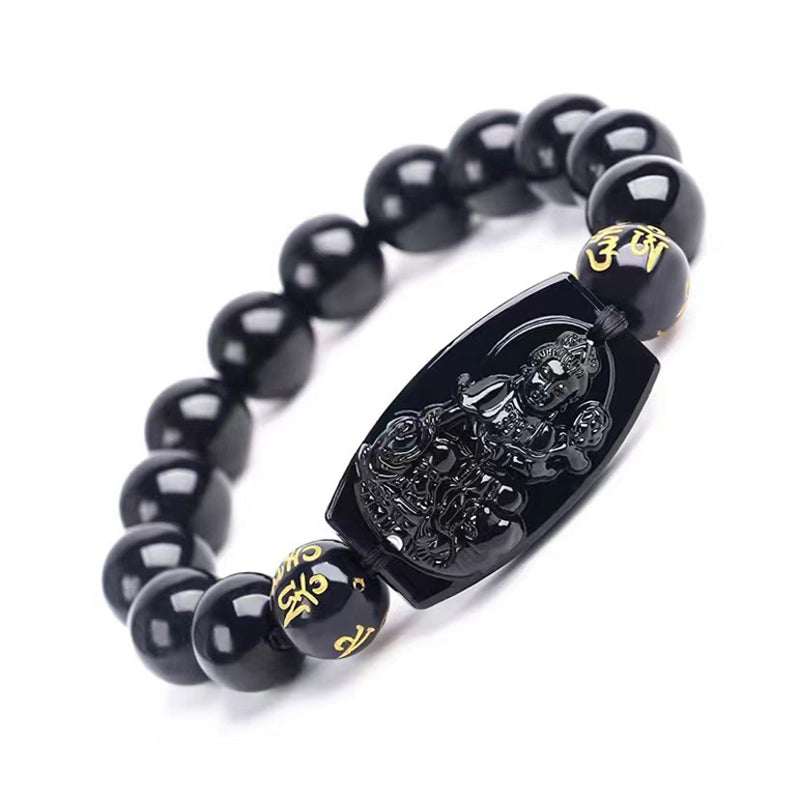 KarmaRipple's Chinese Zodiac Obsidian Protection Bracelet p25