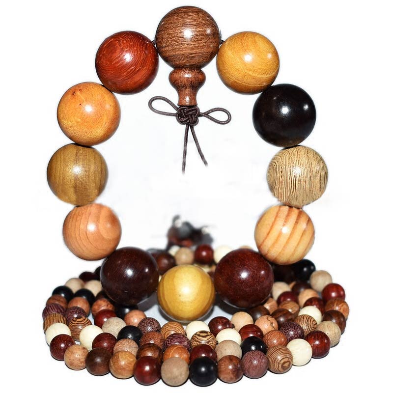 KarmaRipple's 108 Beadwork Wenge Wood Mala Blessing Meditation Bracelet p7