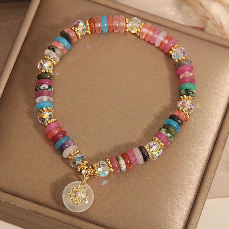 KarmaRipple's Various Gemstone Peace Buckle Auspicious Bracelet p7
