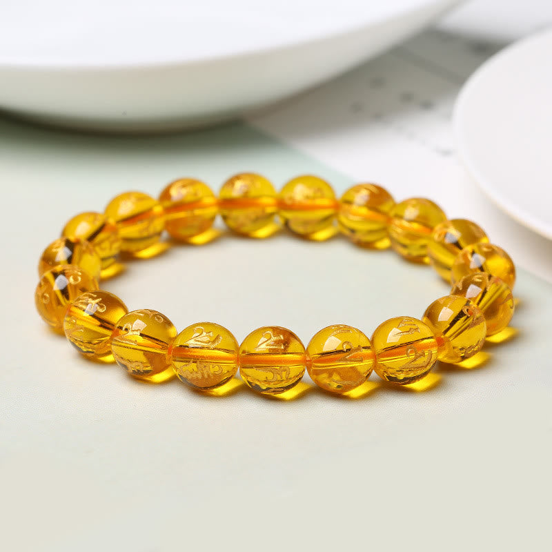 KarmaRipple's Tibet Ivory Gemstone Black Onyx Om Mani Padme Hum Meditation Bracelet p17