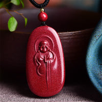 KarmaRipple's Laughing Buddha Yin Yang Chinese Zodiac Gourd Authentic Cinnabar Blessing Pendant Necklace