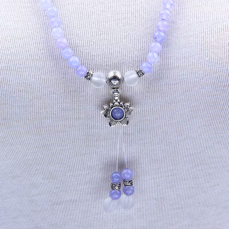 KarmaRipple's Purple Jasper Bead Strength Bracelet Mala p6