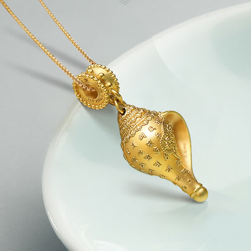 KarmaRipple's 999 Sterling Silver Shankha Conch Shell Seashell Fortunate Pendant Necklace p7