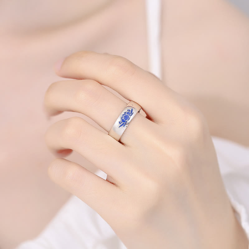 KarmaRipple's Tibetan Blue Lotus Auspicious Clouds Bronze Enlightenment Ring p5