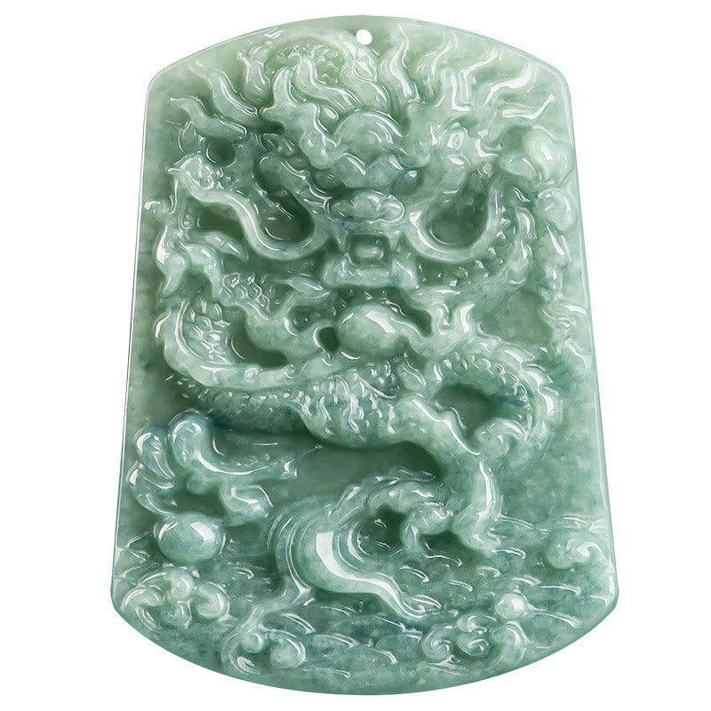 KarmaRipple's Authentic Jade Chinese Zodiac Dragon Sea Fortune String Pendant Necklace p10
