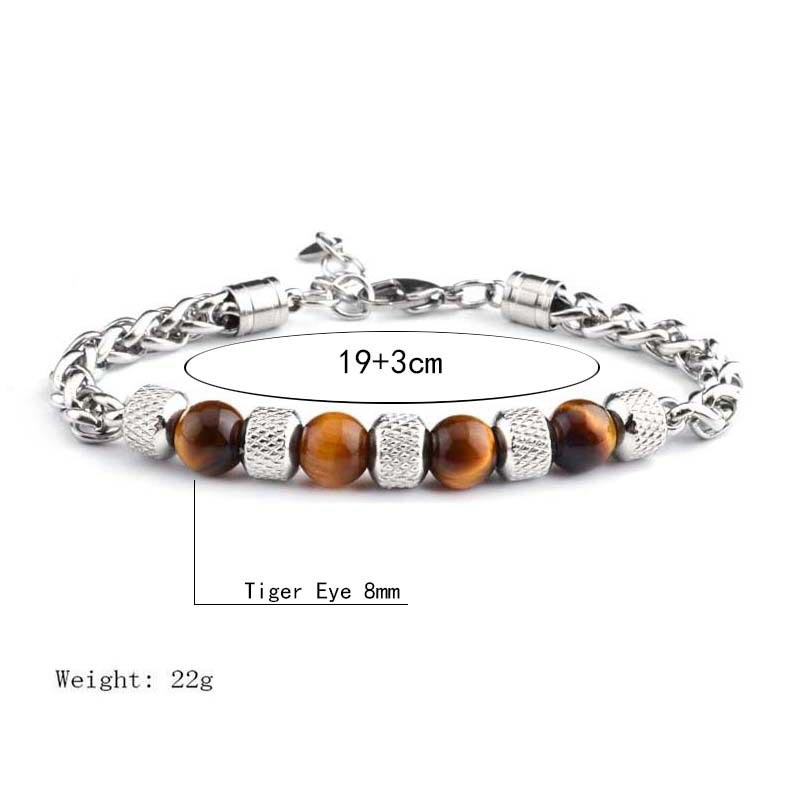 KarmaRipple's Black Onyx Tiger Eye Bead Courage Bracelet p8
