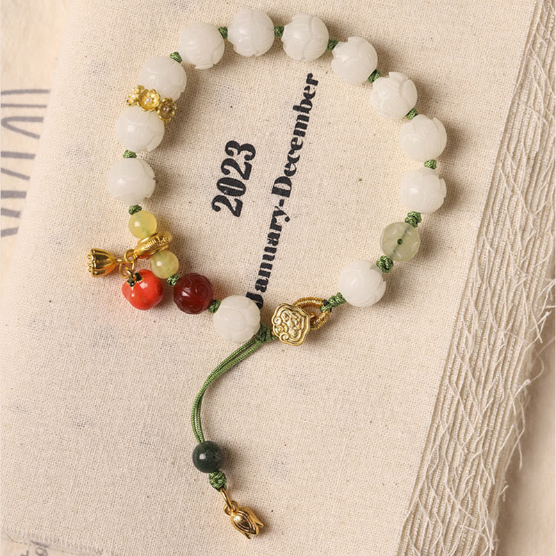 KarmaRipple's Authentic Bodhi Seed Lotus Pumpkin Bead Peace Balance Bracelet p11