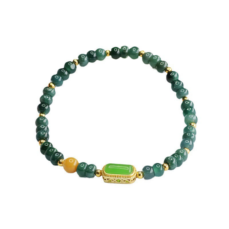 KarmaRipple's Authentic Green Jade Topaz Fortune Bracelet p6