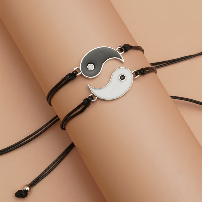 KarmaRipple's 2pcs Yin Yang Hematite Pair Bracelet p17