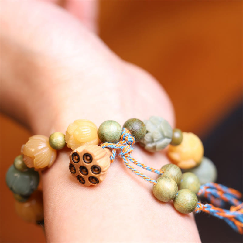 KarmaRipple's Bodhi Seed Lotus Green Sandalwood Wisdom Balance Bracelet p7