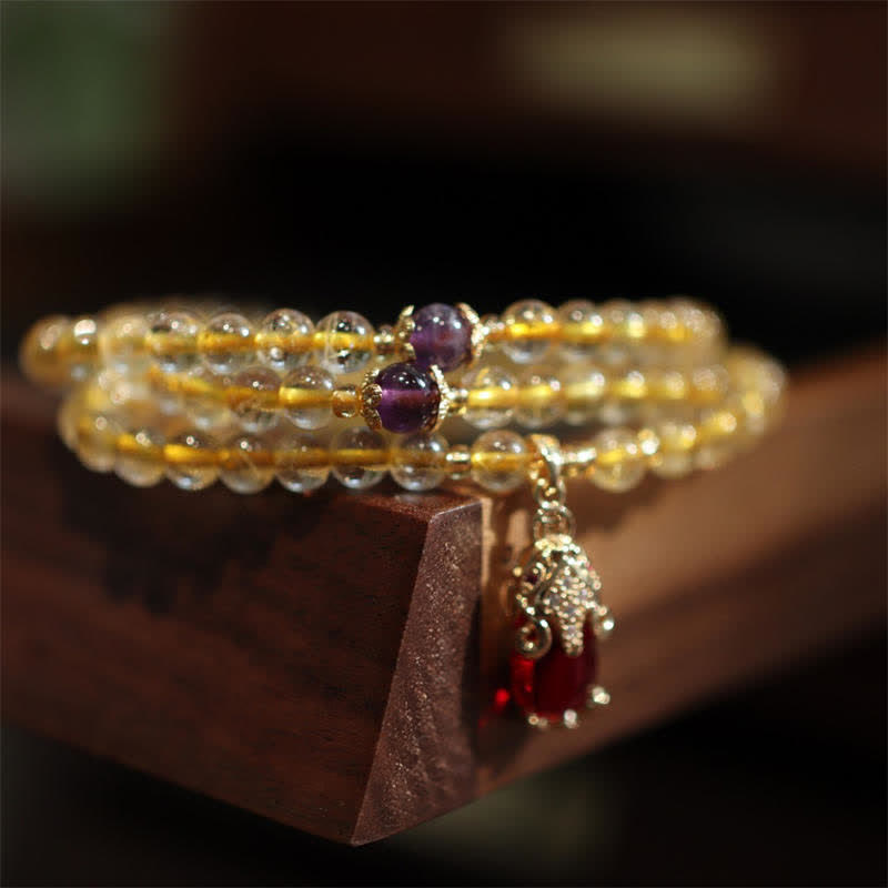 KarmaRipple's Citrine Amethyst PiXiu Prosperity Happiness Protection Bracelet p12