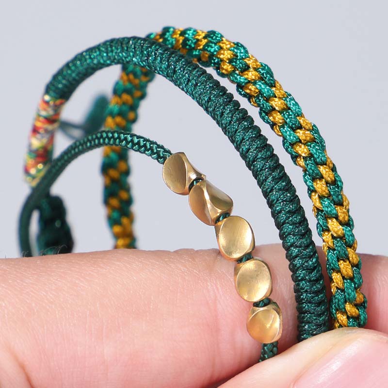 KarmaRipple's 3 PCS Tibetan Bronze Beadwork Balancing Protection Fortune Bracelet Set p17