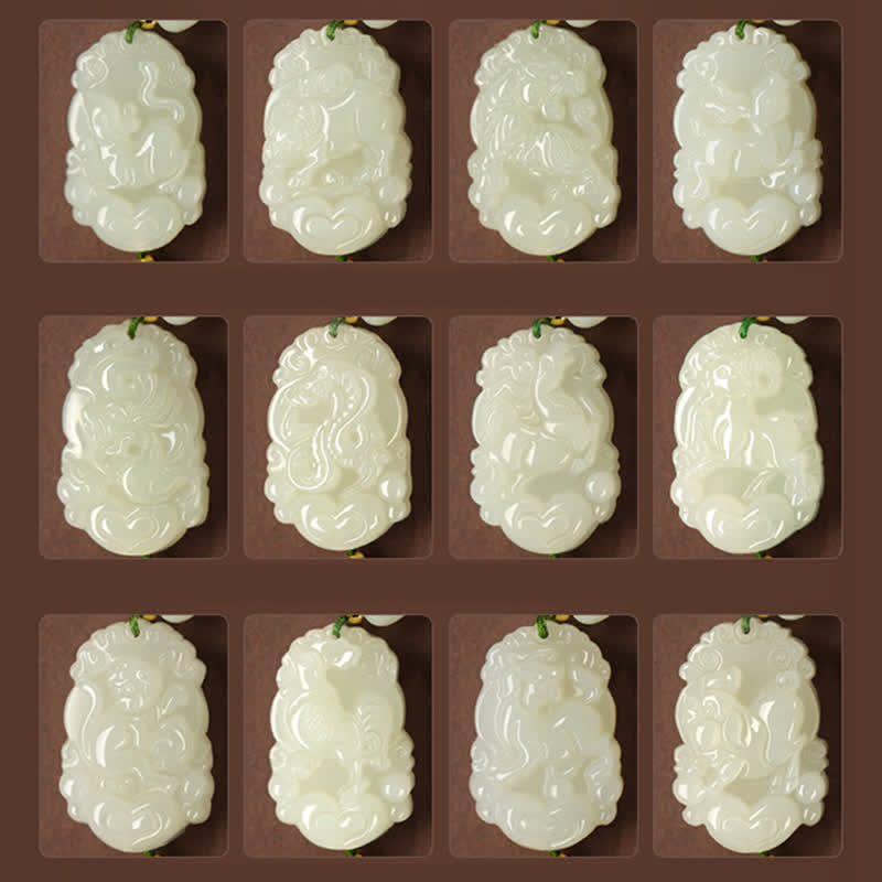 KarmaRipple's 925 Sterling Silver Chinese Zodiac Hetian Jade Happiness Fortune String Bracelet p21