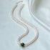 Necklace / Pearl Hetian Jade Alloy 45cm