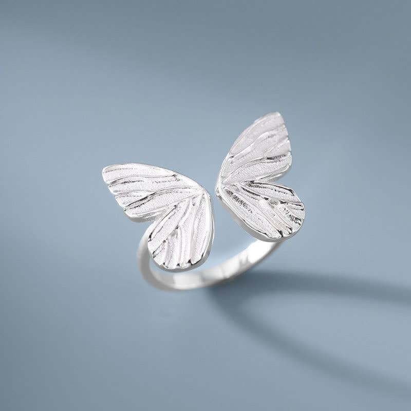 KarmaRipple's 925 Sterling Silver Butterfly Love Freedom Ring p3