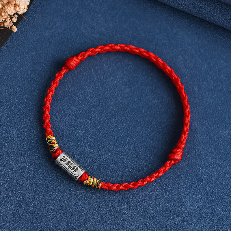 KarmaRipple's Handcrafted 925 Sterling Silver Everything Goes Well Design Protection Strength Bracelet Anklet p5