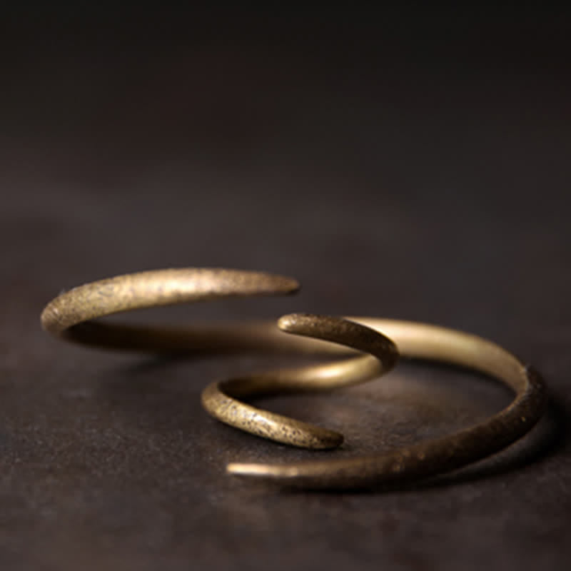 KarmaRipple's Simple Design Bronze Fortune Adjustable Cuff Bracelet p7