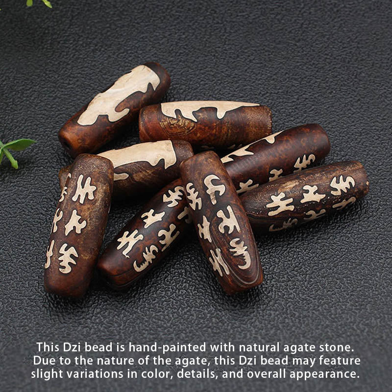 KarmaRipple's Tibet Om Mani Padme Hum Dzi Bead Avalokitesvara Pattern Wealth Pendant Necklace p5