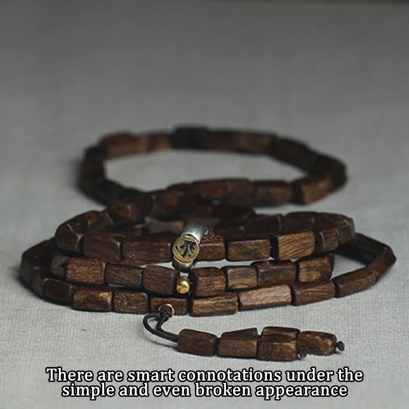 KarmaRipple's Tarakan Rare Agarwood 925 Sterling Silver Chinese Zodiac 999 Pure Gold Beadwork Ward Off Evil Spirits Bracelet p19