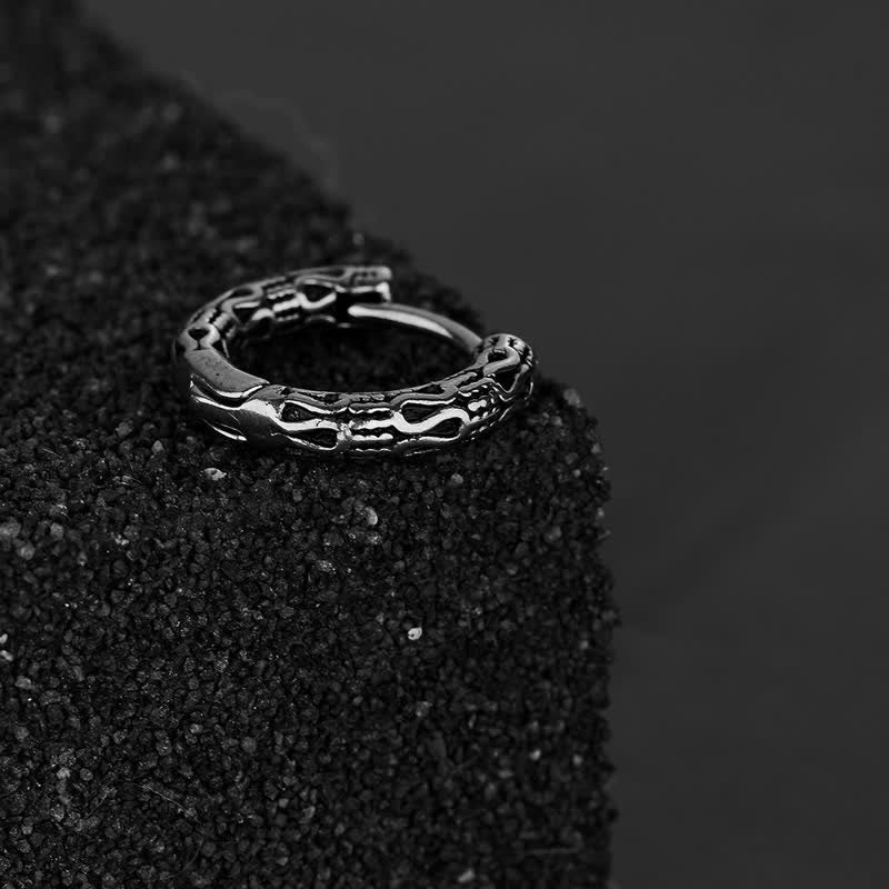 KarmaRipple's Retro Pattern Titanium Steel Balance Earrings p3