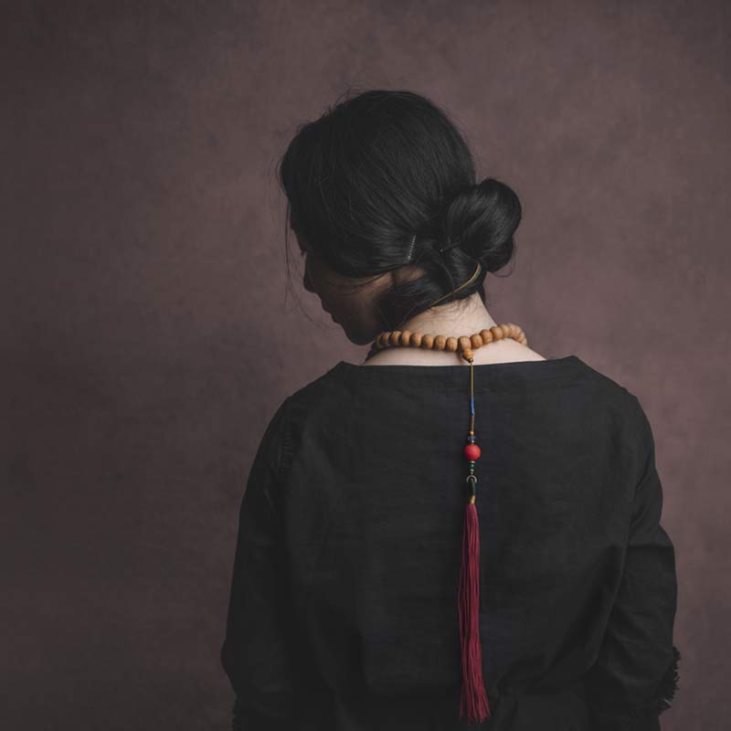 KarmaRipple's 108 Mala Beadwork Bodhi Seed Dzi Bead Peace Tassel Bracelet p5